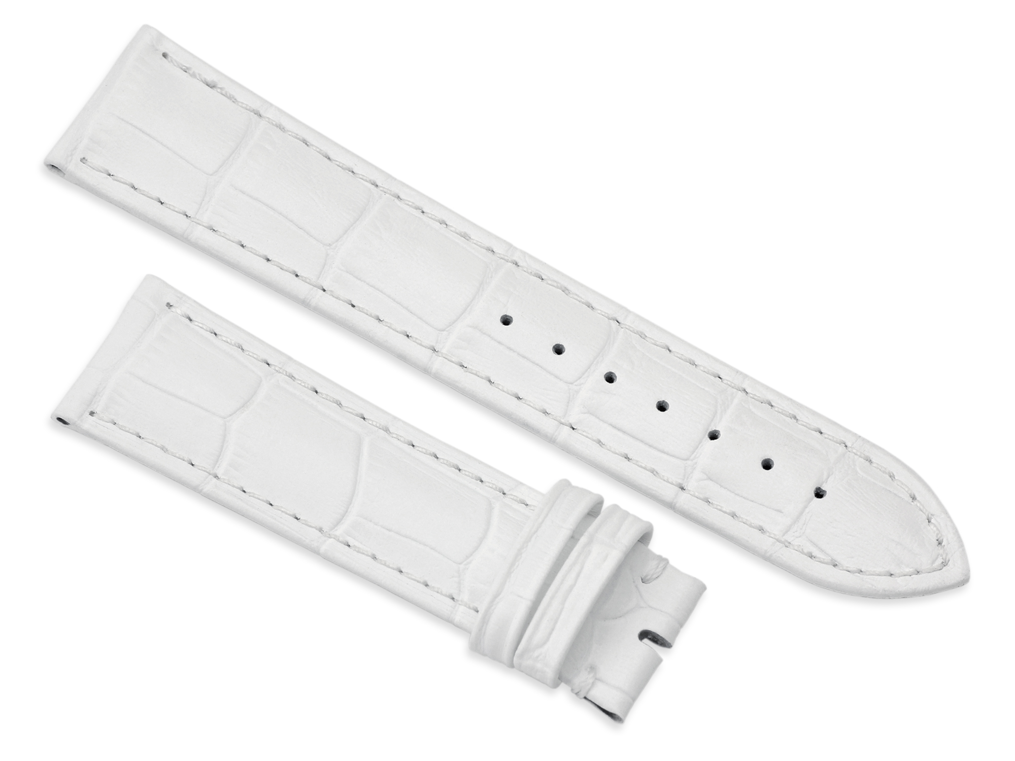 LD strap 22-20 WH, кожаный ремешок L'Duchen