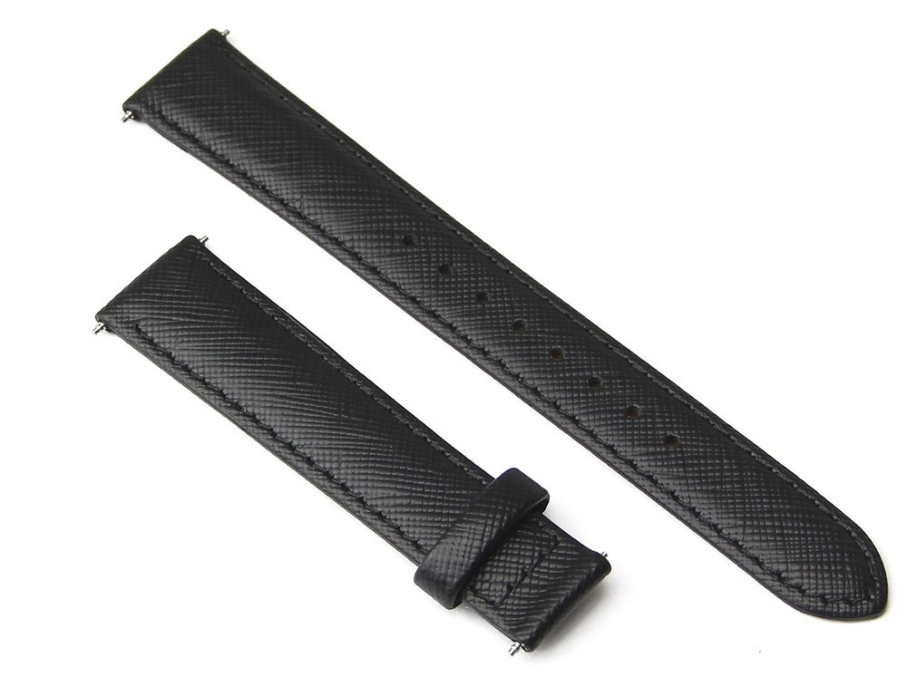 LD strap 16-14 BK Saffian, кожаный ремешок L'Duchen