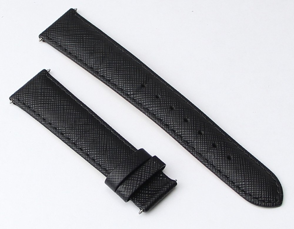 LD strap 18-16 BK Saffian, кожаный ремешок L'Duchen