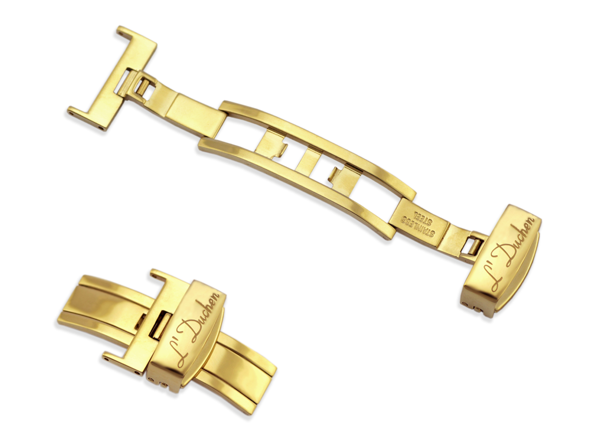 LD buckle 18 double butterfly G, застежка бабочка для ремешка L'Duchen